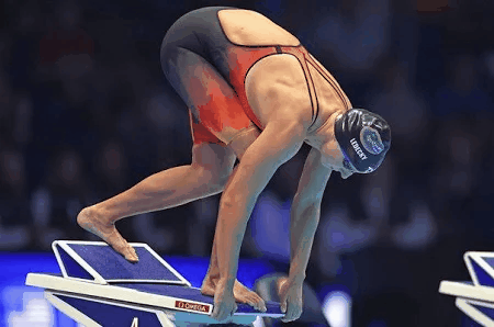 Katie Ledecky USA Starting Blocks US Olympic Swimming Trials Indiana 2024