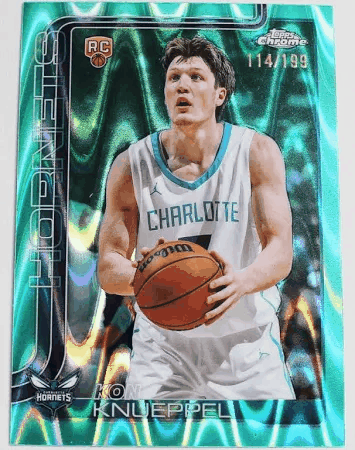 Kon Knueppel Rookie Card 2026 Topps Chrome RC AquaRefractor BTTN