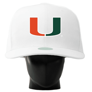 Miami Hurricanes Noggin Boss White -  'U' Logo