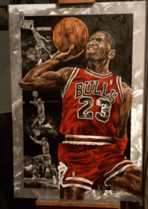 Michael-Jordan-Artwork-30-x45-Original-Painting-On-Metal-500x700-$5500