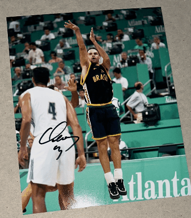 Oscar-Schmidt-SIGNED-PHOTO-BASKETBALL HOF-AUTOGRAPHED-8x10-BTTN