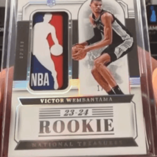 Victor Wembanyama Trading Card 2023-24-National-Treasures-1-of-1-Logoman