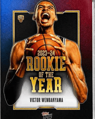 Victor Wembanyama Card: 2023-24 Topps Now VW-6 Rookie of the Year