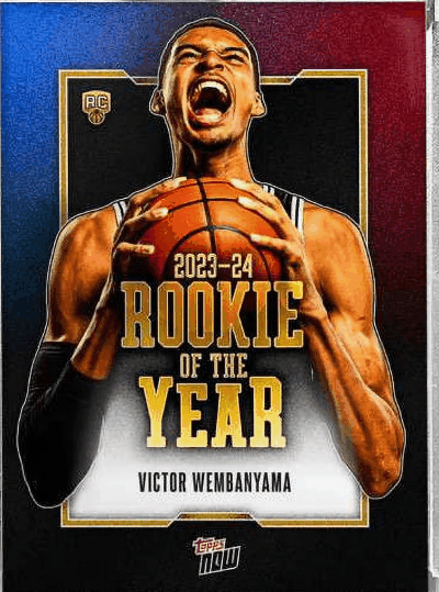 Victor Wembanyama Card: 2023-24 Topps Now VW-6 Rookie of the Year