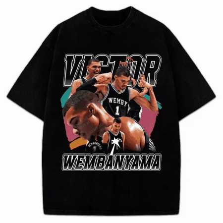 Victor Wembanyama Shirt: 90's Vintage Style Retro Graphic Design