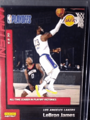 Lebron James 2019-20 Panini NBA Playoffs Instant #190 Basketball Card