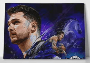 Luka Dončić Wrapped Canvas Wall Art
