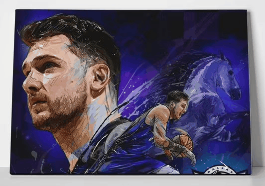 Luka Dončić Wrapped Canvas Wall Art